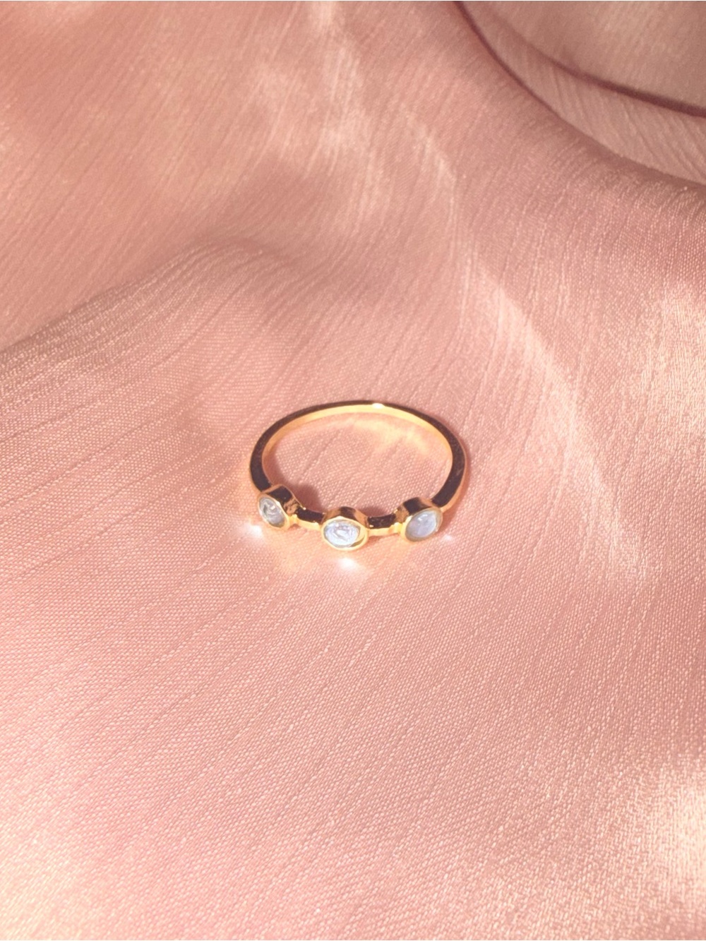 Gold Triple Stone Women’s Ring